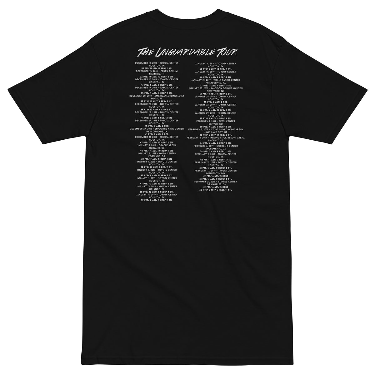 The Unguardable Tour Tee – Third Ward's Finest